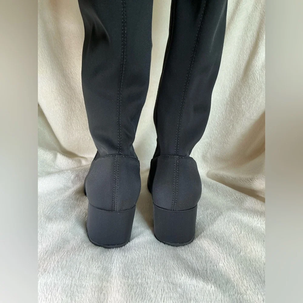 NEW Alex Marie Zip Up Knee High Fabric Black Boots NWT women’s size 6.5